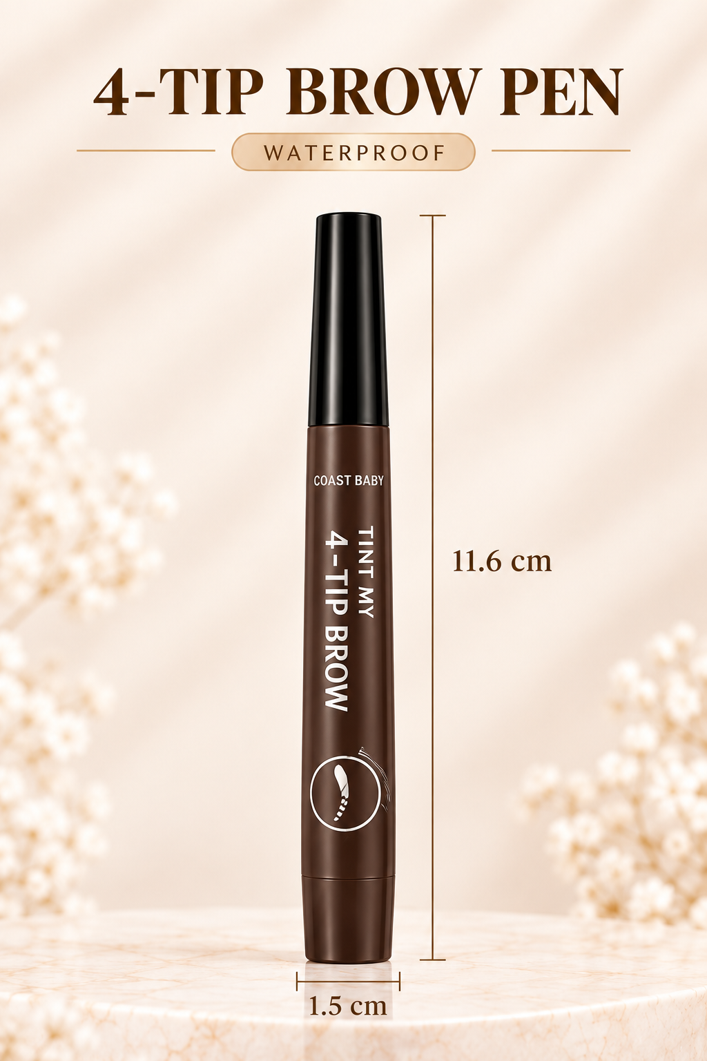 Waterproof 4-Tip Brow Pen
