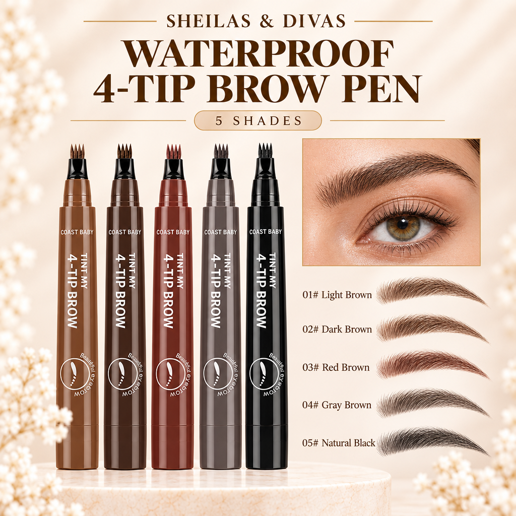 Sheilas & Divas Waterproof 4-Tip Brow Pen shade guide